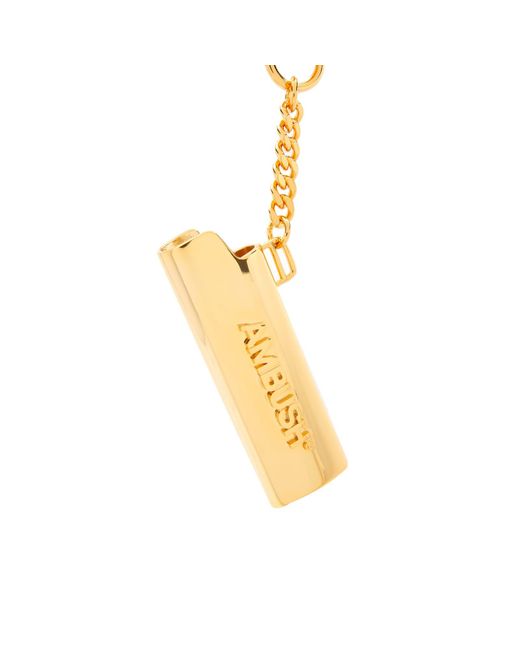 Ambush Logo Lighter Keychain in Metallic Lyst