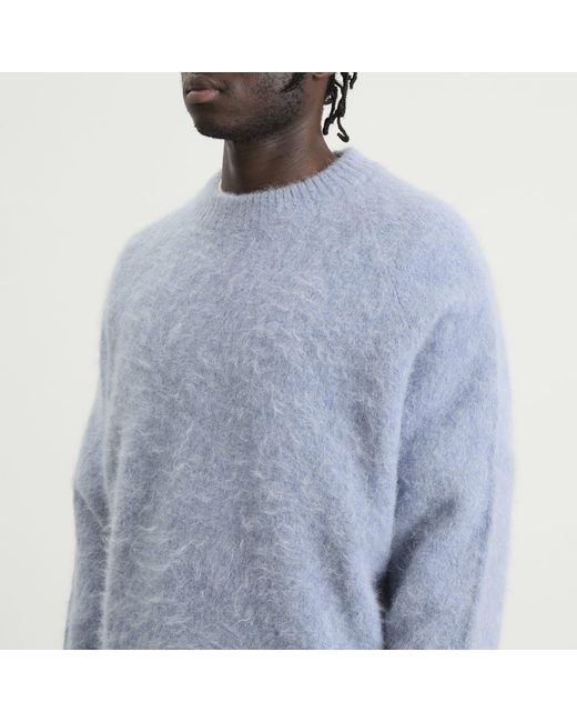 About Blank Blue Alpaca Crew for men