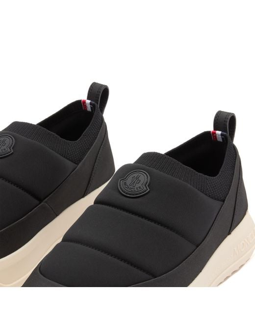 Moncler Black Sports Shoes With Logo Patch for men