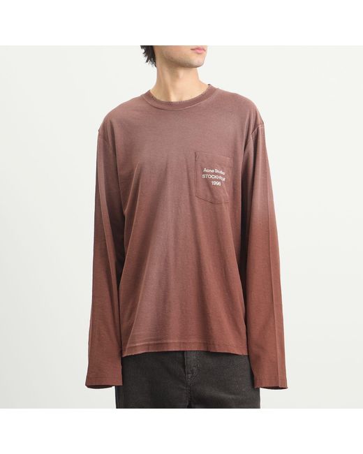 Acne Brown Small 1996 Long Sleeve T-Shirt for men