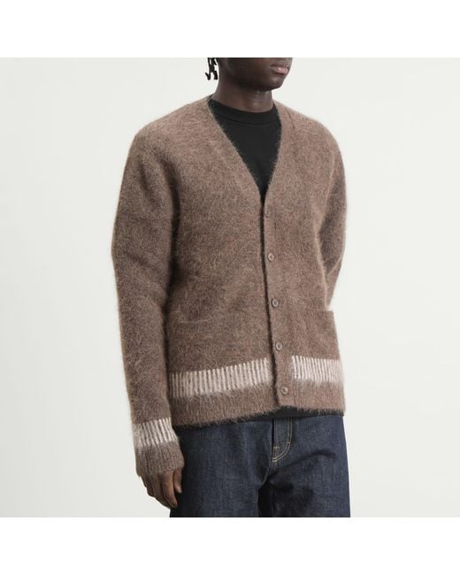 NN07 Brown Russell Alpaca Blend Cardigan for men