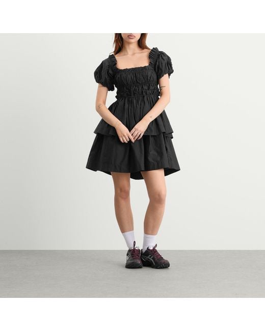 Damson Madder Black Lyza Mini Dress