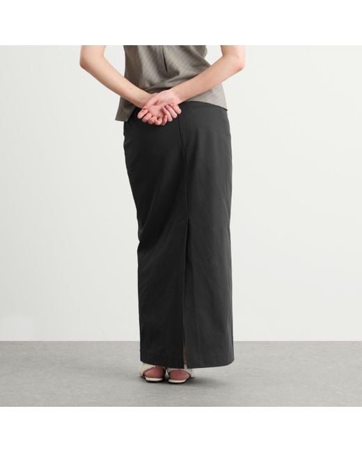 St. Agni Black Minimal Column Skirt
