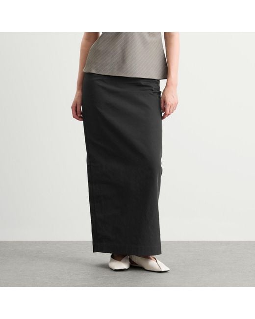 St. Agni Black Minimal Column Skirt