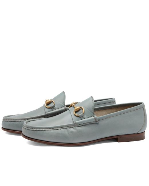 Gucci Roos Classic Horse Bit Loafer in Grey for Men | Lyst UK