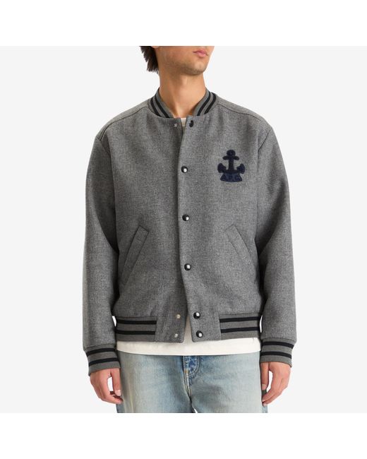 A.P.C. Gray Micka Varsity Jacket for men
