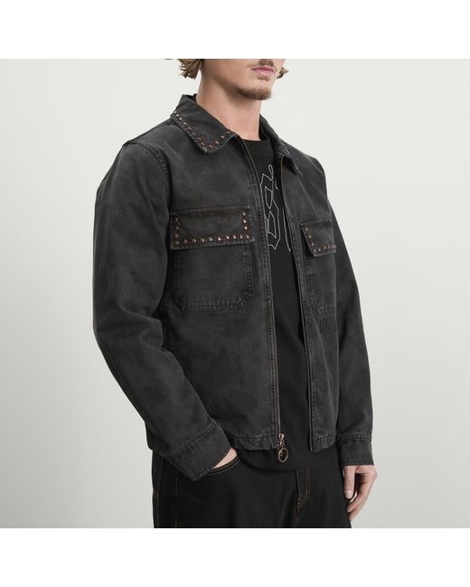 Pleasures Black Cowhide Work Jacket for men
