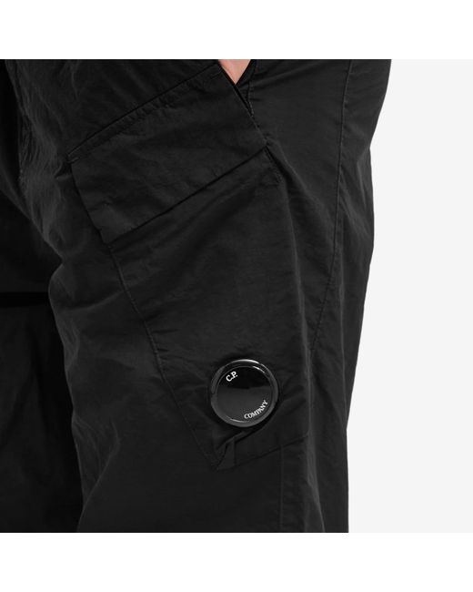 C P Company Black Flatt Nylon Utility Trouser for men