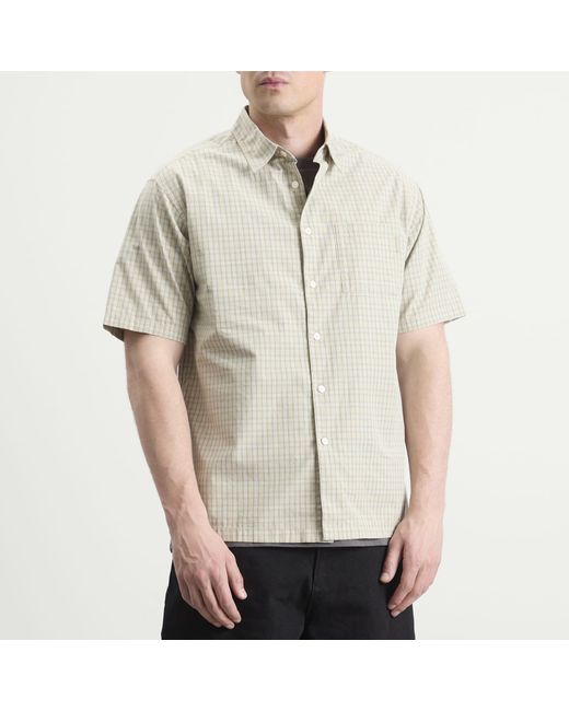 Thisisneverthat Natural Check Short Sleeve Shirt for men