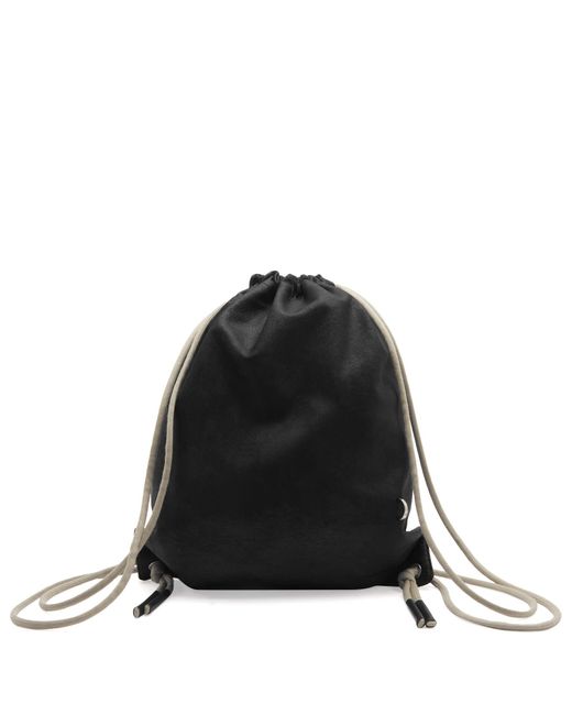 Rick Owens Black Drawstring Backpack
