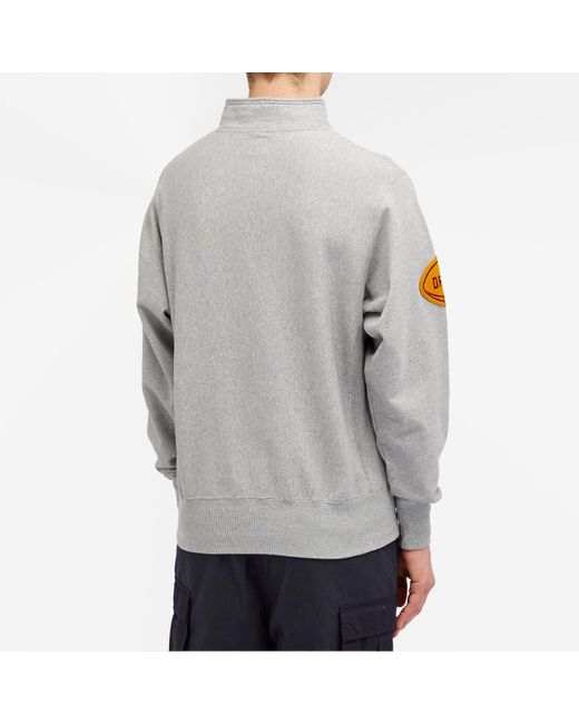 Human Made Gray Stand Collar Sweat for men