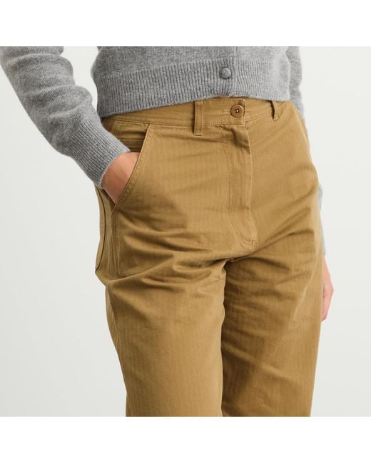 NOTHING WRITTEN Brown Paan Cotton Work Pants