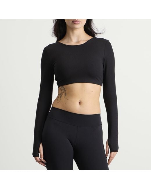Tala Black Tie Reversible Long Sleeve Top