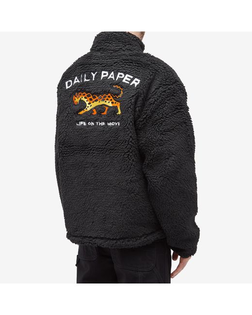 Daily Paper Black Raynard Fleece Jacket for men