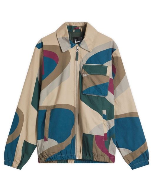 by Parra Blue The Wall Camo Jacket for men