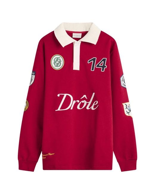 Drole de Monsieur Red Drole De Monsieur Racing Polo Shirt for men
