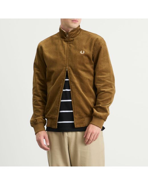 Fred Perry Green Corduroy Brentham Jacket for men