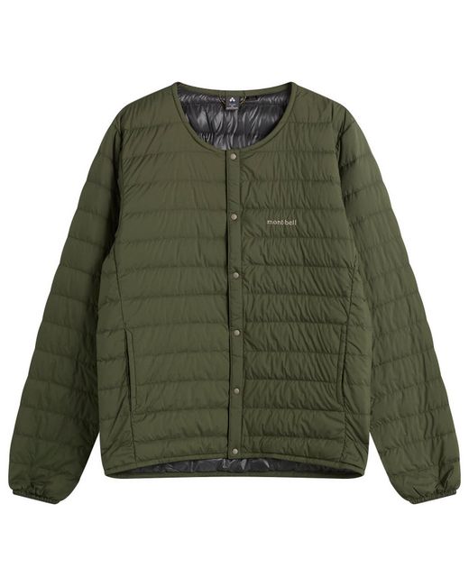 Montbell Green Superior Down Round Neck Jacket for men
