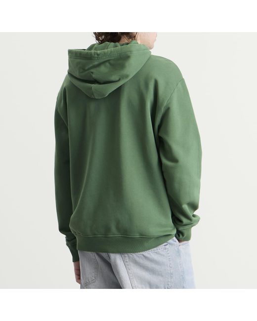 Stone Island Green Marina Garment Dyed Logo Hoodie for men