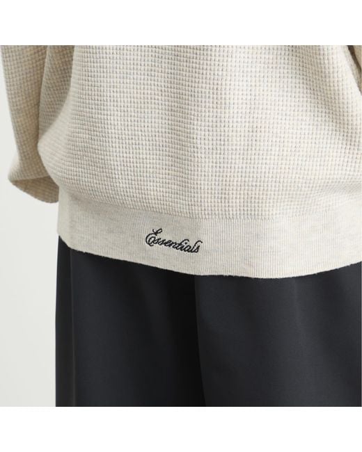 Fear Of God White Signature Waffle 90S Crew Neck Sweats for men