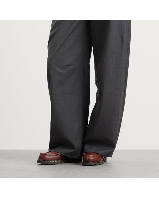 Paraboot Brown Orsay Leather Loafer