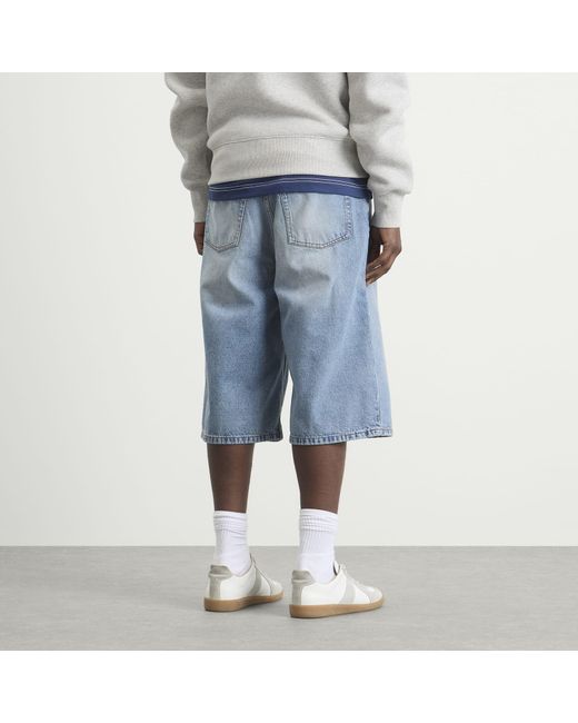 AMI Blue Large Fit Bermuda Shorts for men