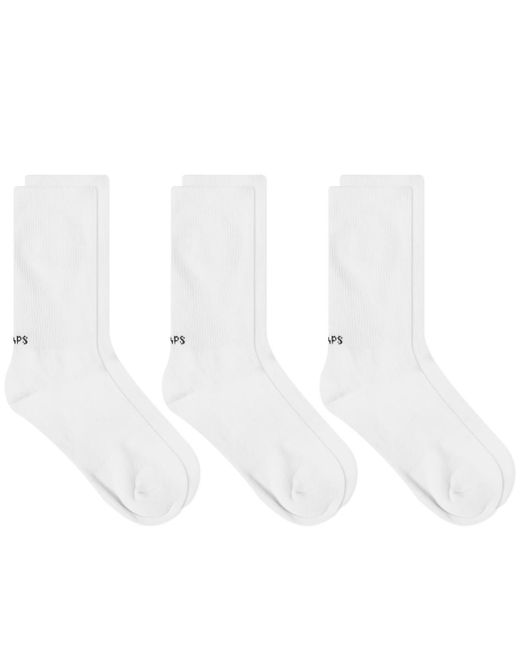 (w)taps White 05 Skivvies 3-pack Sock for men