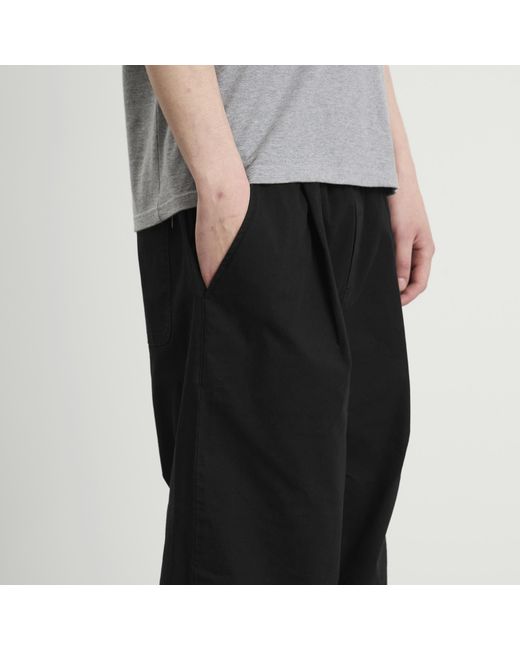 Folk Black Drawcord Loose Trouser for men