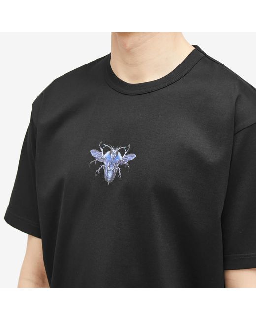 Junya Watanabe Black Junya Watanabe Bug Print T-Shirt for men