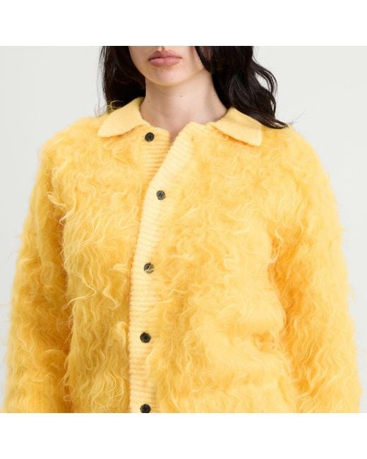 Toga Yellow Toga Shaggy Knit Cardigan