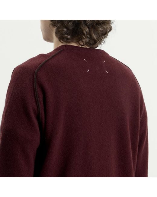 Maison Margiela Purple Lambswool Sweater for men