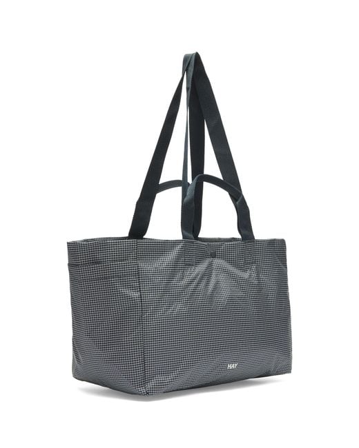 Hay Gray Grid Weekend Bag