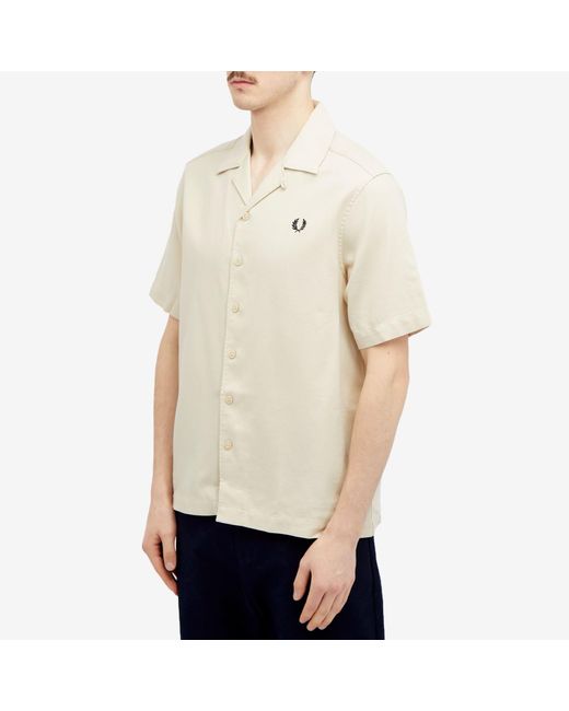 Fred Perry Natural Pique Short Sleeve Vacation Shirt for men