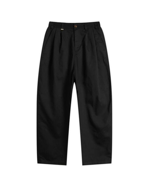 METALWOOD STUDIO Black Elastic Waist Baggy Pants for men