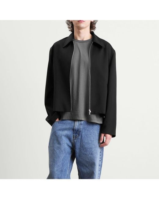 Our Legacy Black Wool Mini Zip Jacket for men