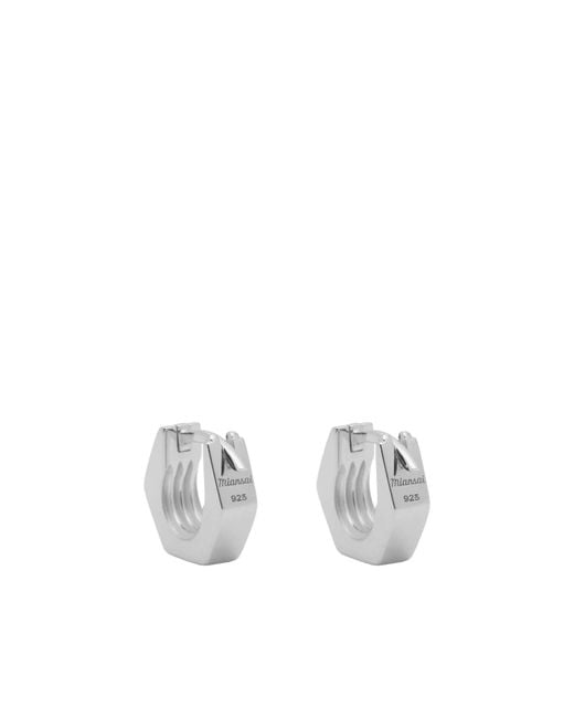 Miansai Metallic Utility Huggie Earring for men