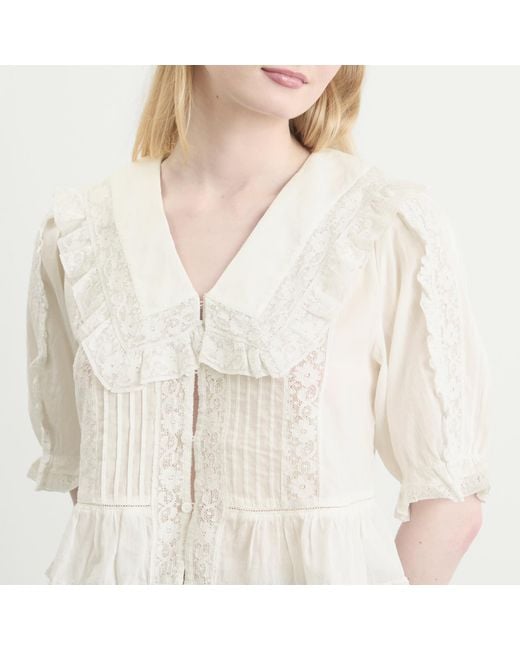 Rixo White Ellery Top