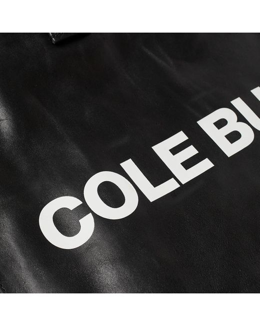 Cole Buxton Black Leather Tote Bag L for men