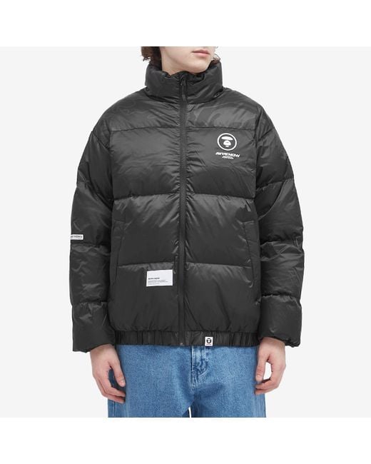 Aape By A Bathing Ape Gray Aape Now Camo Down Jacket for men