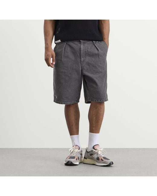 (w)taps Gray Blues Straight Shorts for men