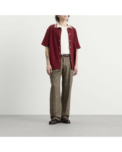 Drole de Monsieur Red Monogram Shirt for men