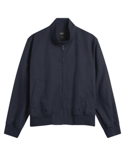 A.P.C. Blue Zipped Jacket for men