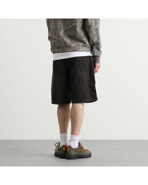 Butter Goods Black Baggy Denim Shorts for men