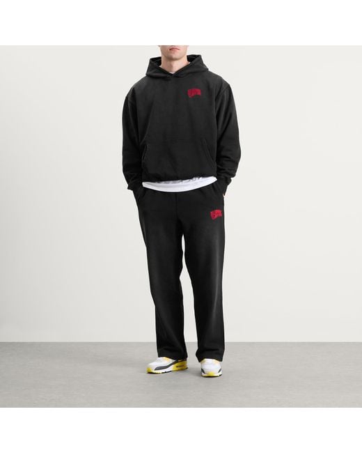 BBCICECREAM Black Oversized Arch Logo Sweatpants for men