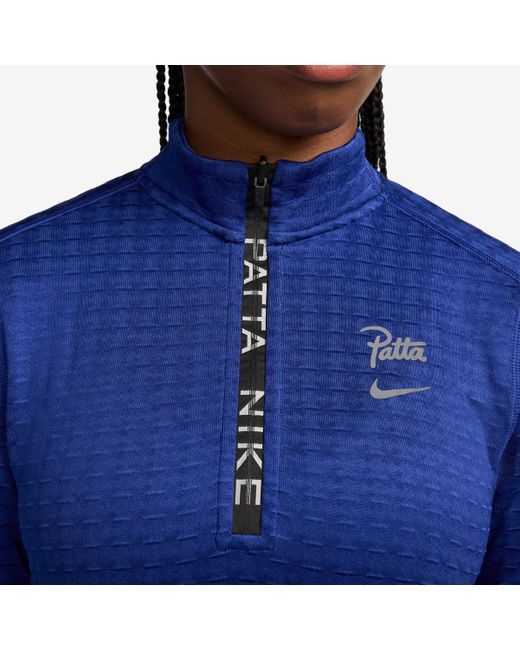 Nike Blue X Patta Half Zip Long Sleeve