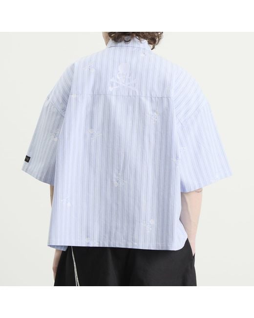 MASTERMIND WORLD Blue Loose Fit Multi Stripe Shirt for men