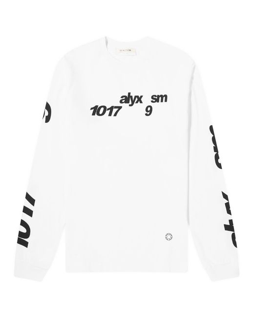 お洒落★1017 ALYX 9SM ロゴ Ｔシャツ ロンT 1017 ALYX 9SM logo-embroidery long-sleeve T-shirt | White