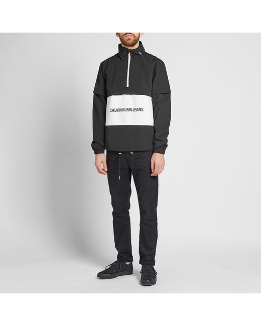 calvin klein institutional logo popover jacket