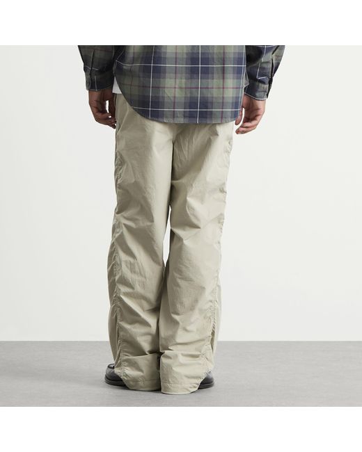 Beams Plus Gray Puckering Easy Trousers for men