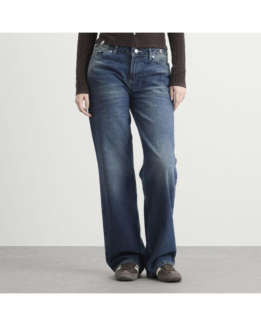 Peachy Den Blue Goldie Wide Leg Jeans